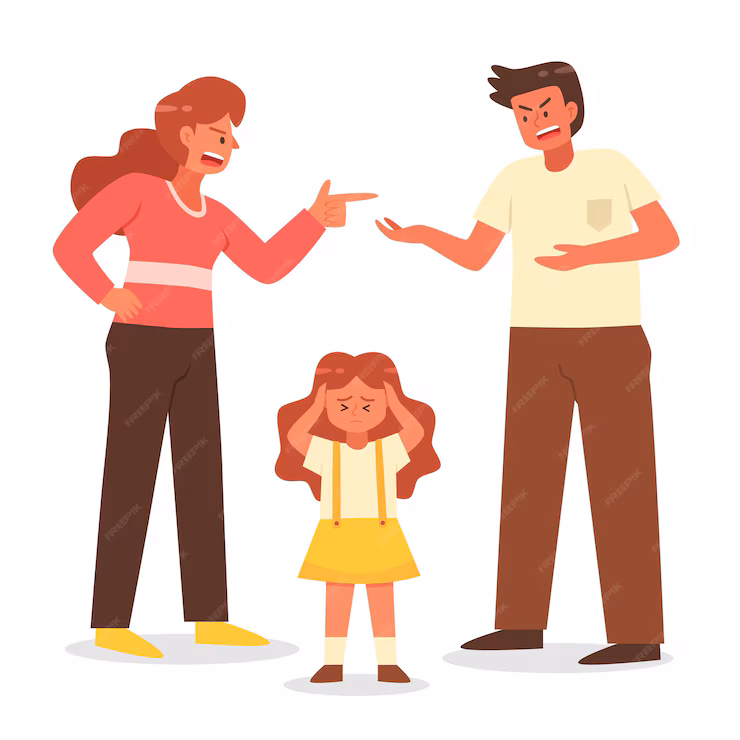 Le désaccord des parents devant leurs enfants